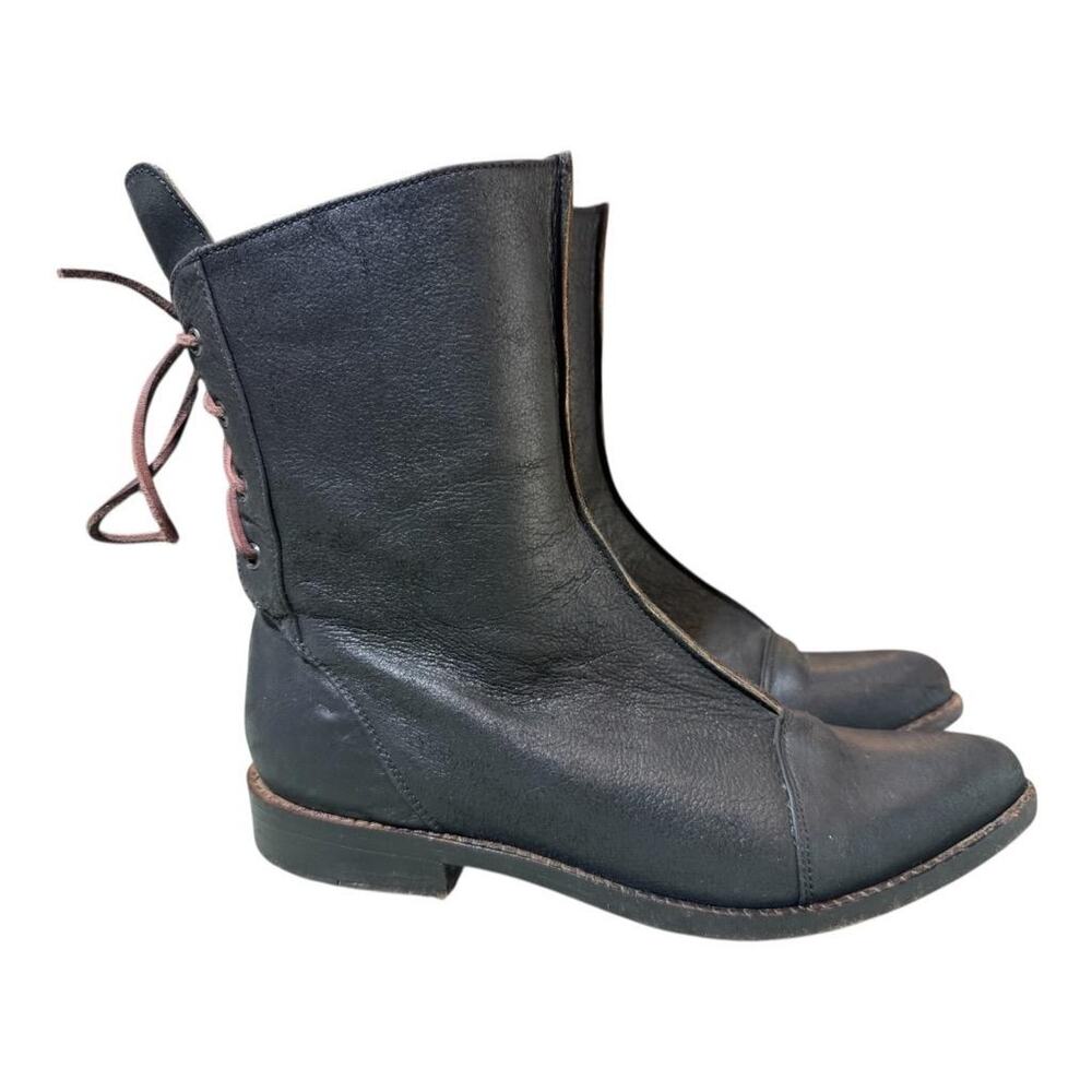 Jim Barrier Back Lace Leather Boot Women size 9
